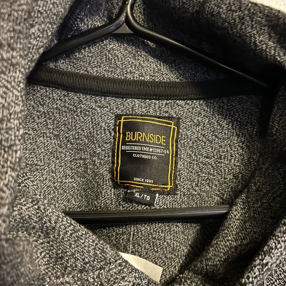 Burnside Clothing Co. Lightweight snap front sweater with hood. - Picture 4 of 5